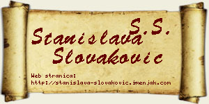 Stanislava Slovaković vizit kartica